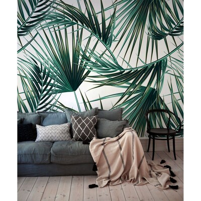 Wandtapete Palmenblatt Paradies grün